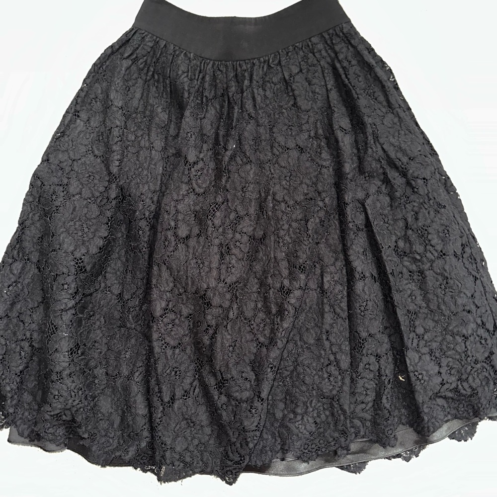 Ted Baker Black Lace A-Line Skirt